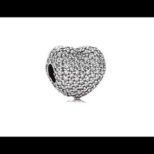Pandora Open My Heart Charm Clip